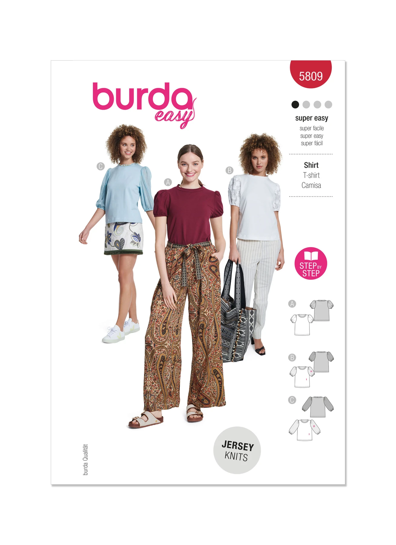 Burda Style Sewing Pattern 5809 Misses' Shirt