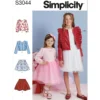 Simplicity Sewing Pattern Children's and Girls' Skirts, Jacket and Knit Top
