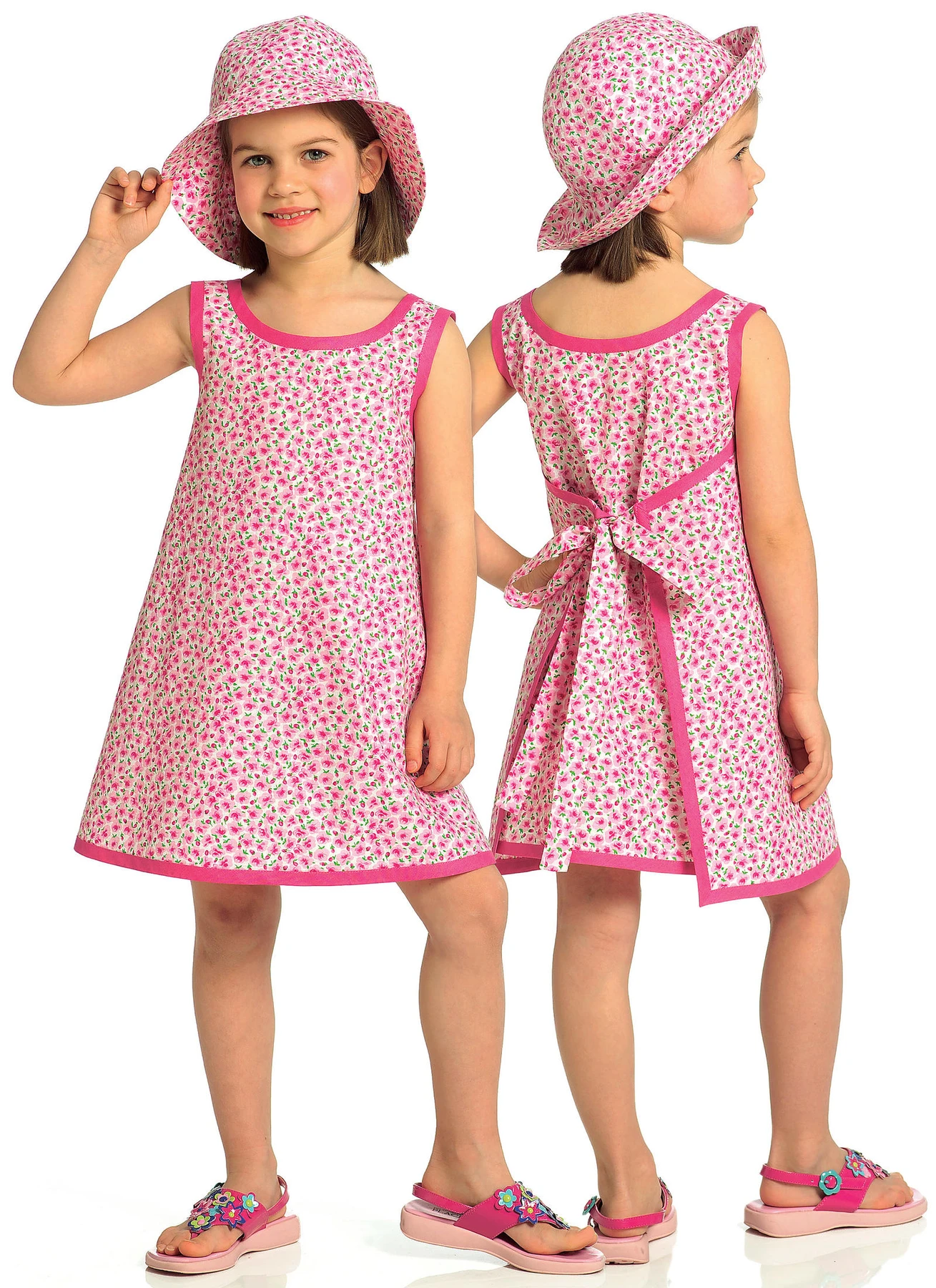 Butterick Sewing Pattern Children's/Girls' Wrap Top, Dress, Pants and Bucket Hat (PDF) 2 Butterick Sewing Pattern Children's/Girls' Wrap Top, Dress, Pants and Bucket Hat (PDF)