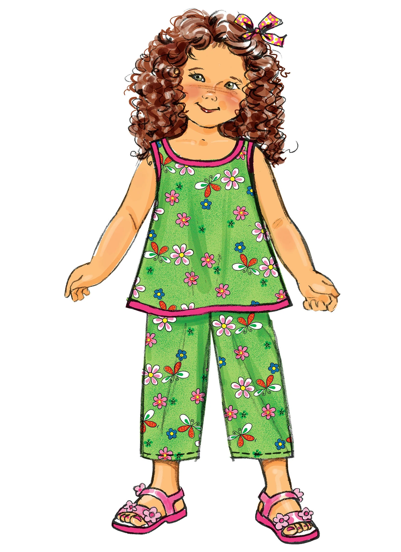Butterick Sewing Pattern Children's/Girls' Wrap Top, Dress, Pants and Bucket Hat (PDF) 6 Butterick Sewing Pattern Children's/Girls' Wrap Top, Dress, Pants and Bucket Hat (PDF)