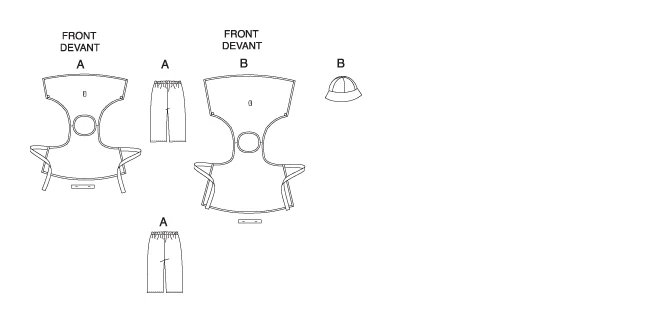 Butterick Sewing Pattern Children's/Girls' Wrap Top, Dress, Pants and Bucket Hat (PDF) 7 Butterick Sewing Pattern Children's/Girls' Wrap Top, Dress, Pants and Bucket Hat (PDF)