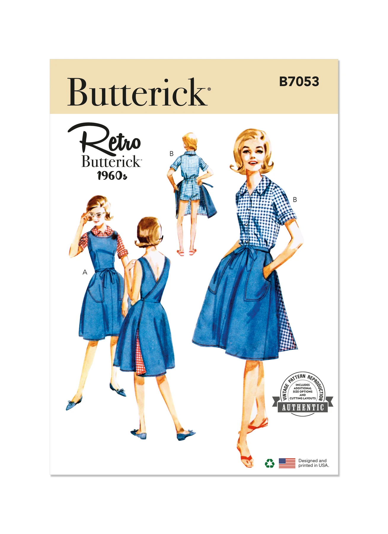 Butterick Sewing Pattern 1960s Misses' Jumper, Skirt, Shorts and Blouse (PDF) 1 Butterick Sewing Pattern 1960s Misses' Jumper, Skirt, Shorts and Blouse (PDF)