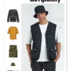 Simplicity Sewing Pattern Men's Knit Top, Vest and Hat 19 Simplicity Sewing Pattern Men's Knit Top, Vest and Hat