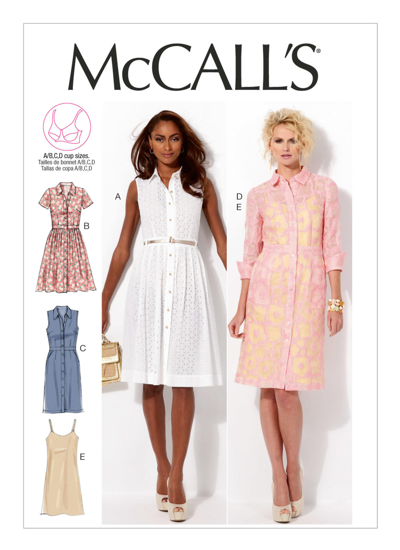 McCall's Sewing Pattern Misses' Shirtdresses and Slip 1 McCall's Sewing Pattern Misses' Shirtdresses and Slip