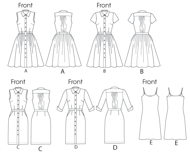 McCall's Sewing Pattern Misses' Shirtdresses and Slip 10 McCall's Sewing Pattern Misses' Shirtdresses and Slip