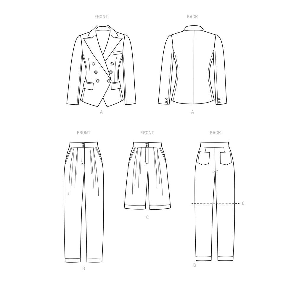 Simplicity Sewing Pattern Misses' & Women's Lined Jacket, Pants and Shorts (PDF) 8 Simplicity Sewing Pattern Misses' & Women's Lined Jacket, Pants and Shorts (PDF)