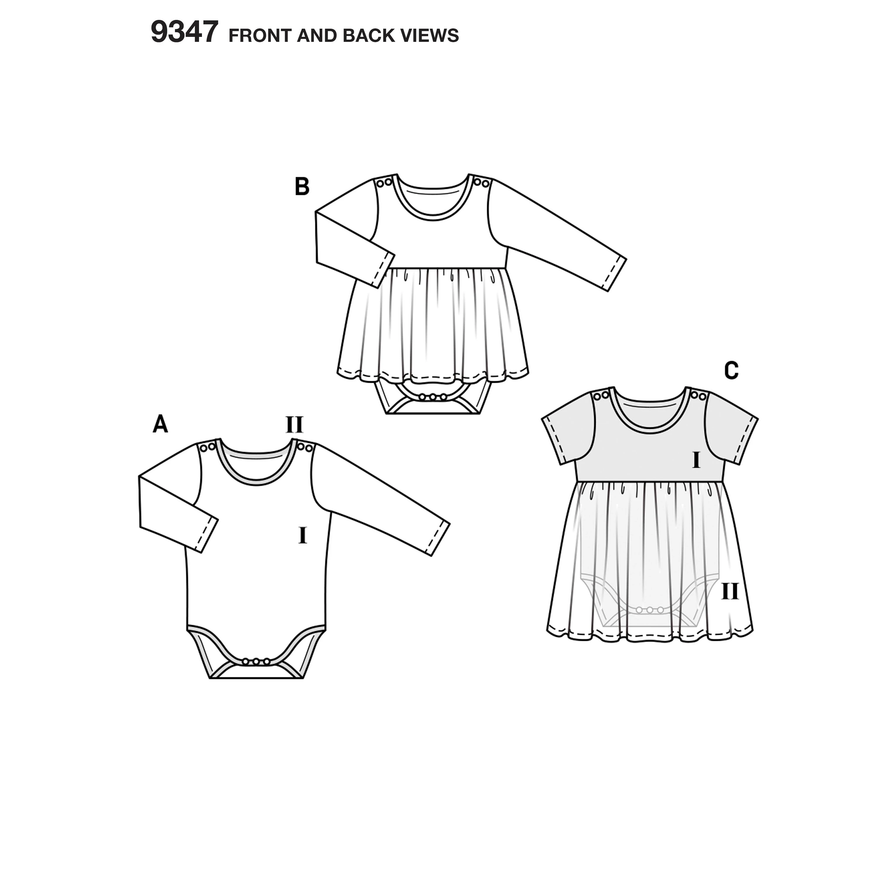Burda Style Sewing Pattern Babies' Dress and Bodysuit 6 Burda Style Sewing Pattern Babies' Dress and Bodysuit
