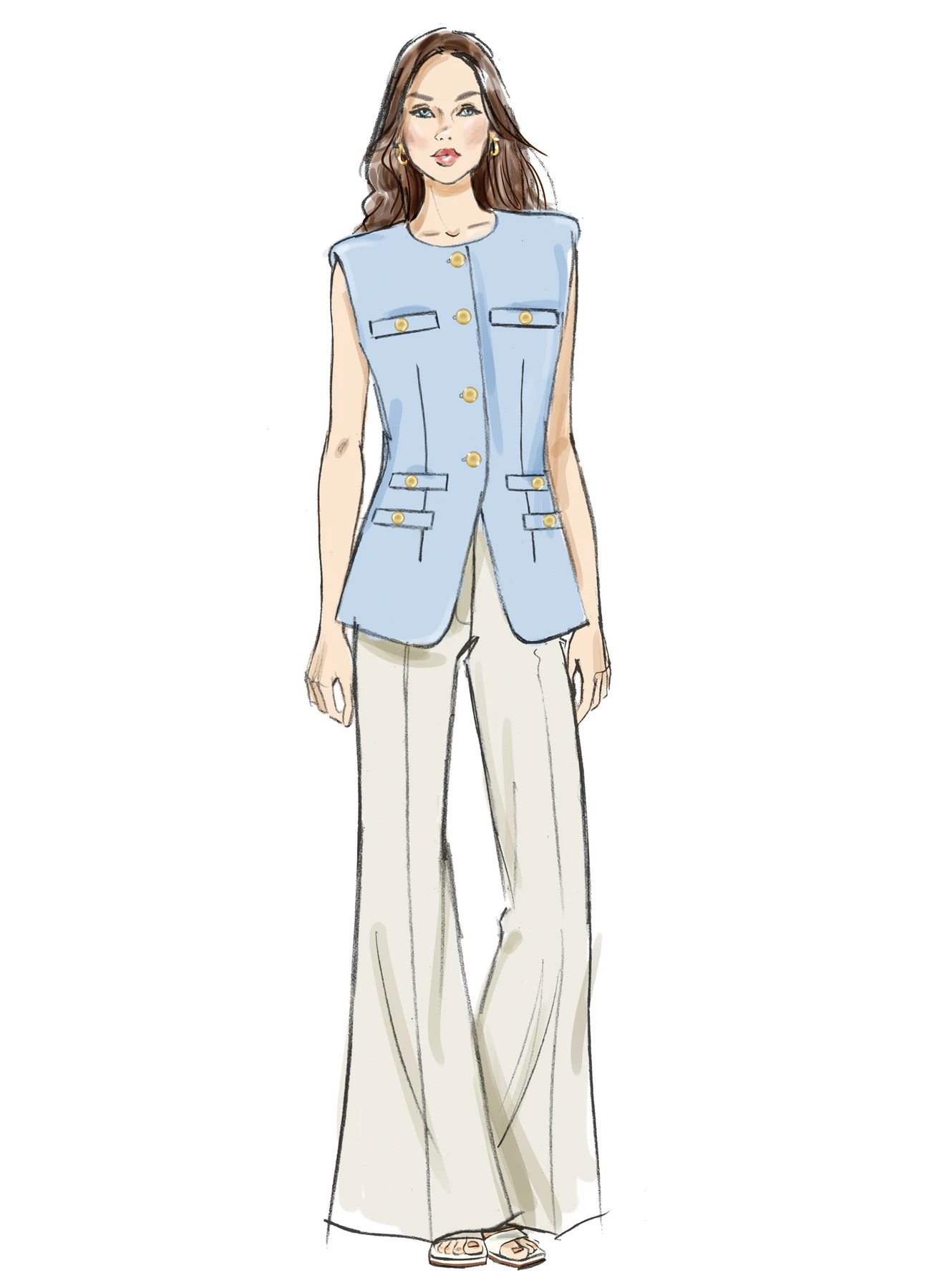 Butterick Sewing Pattern Misses' Vest and Pants 3 Butterick Sewing Pattern Misses' Vest and Pants