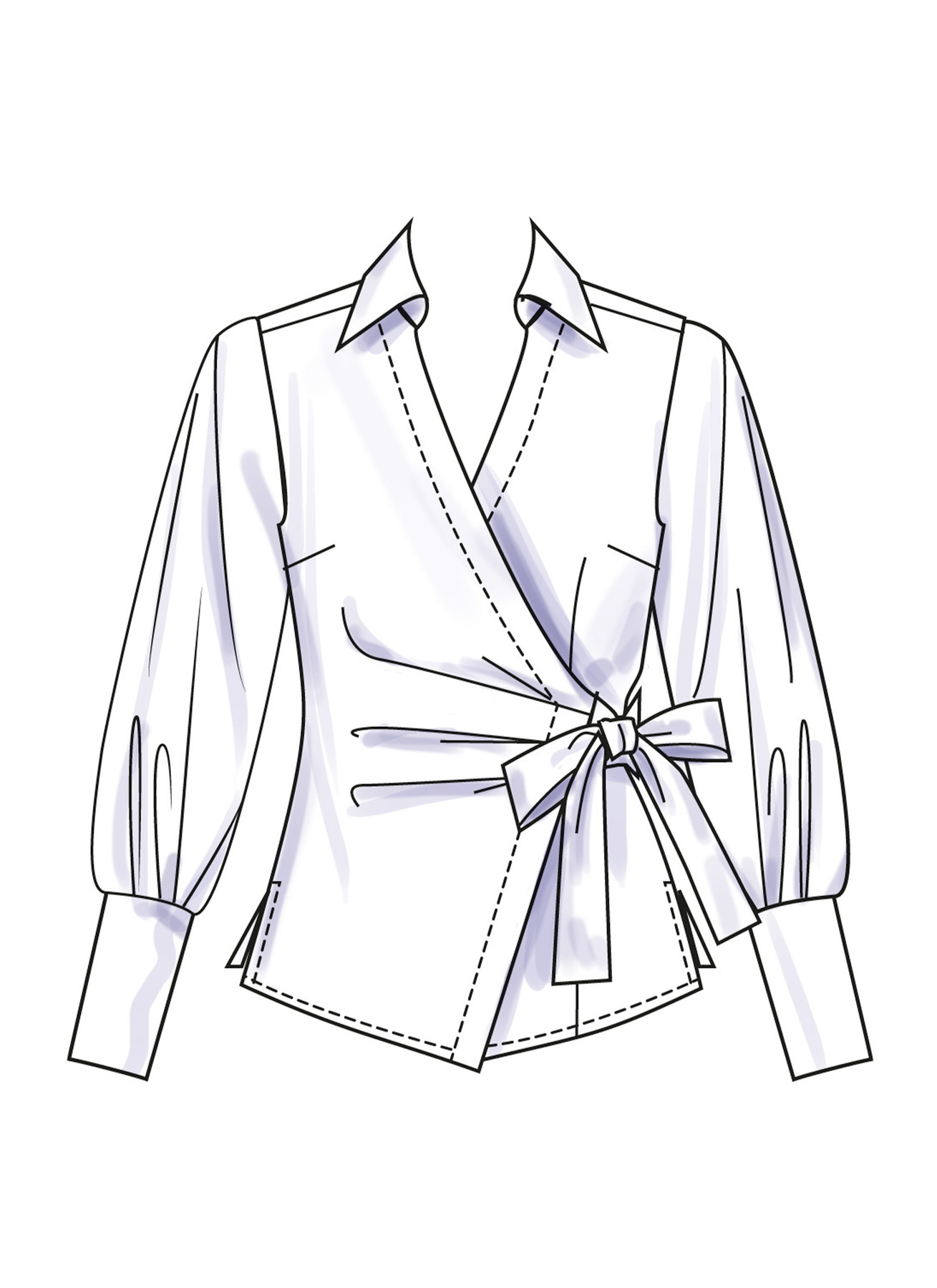 Simplicity Sewing Pattern Misses' Wrap Top with Sleeve Variations (PDF) 5 Simplicity Sewing Pattern Misses' Wrap Top with Sleeve Variations (PDF)