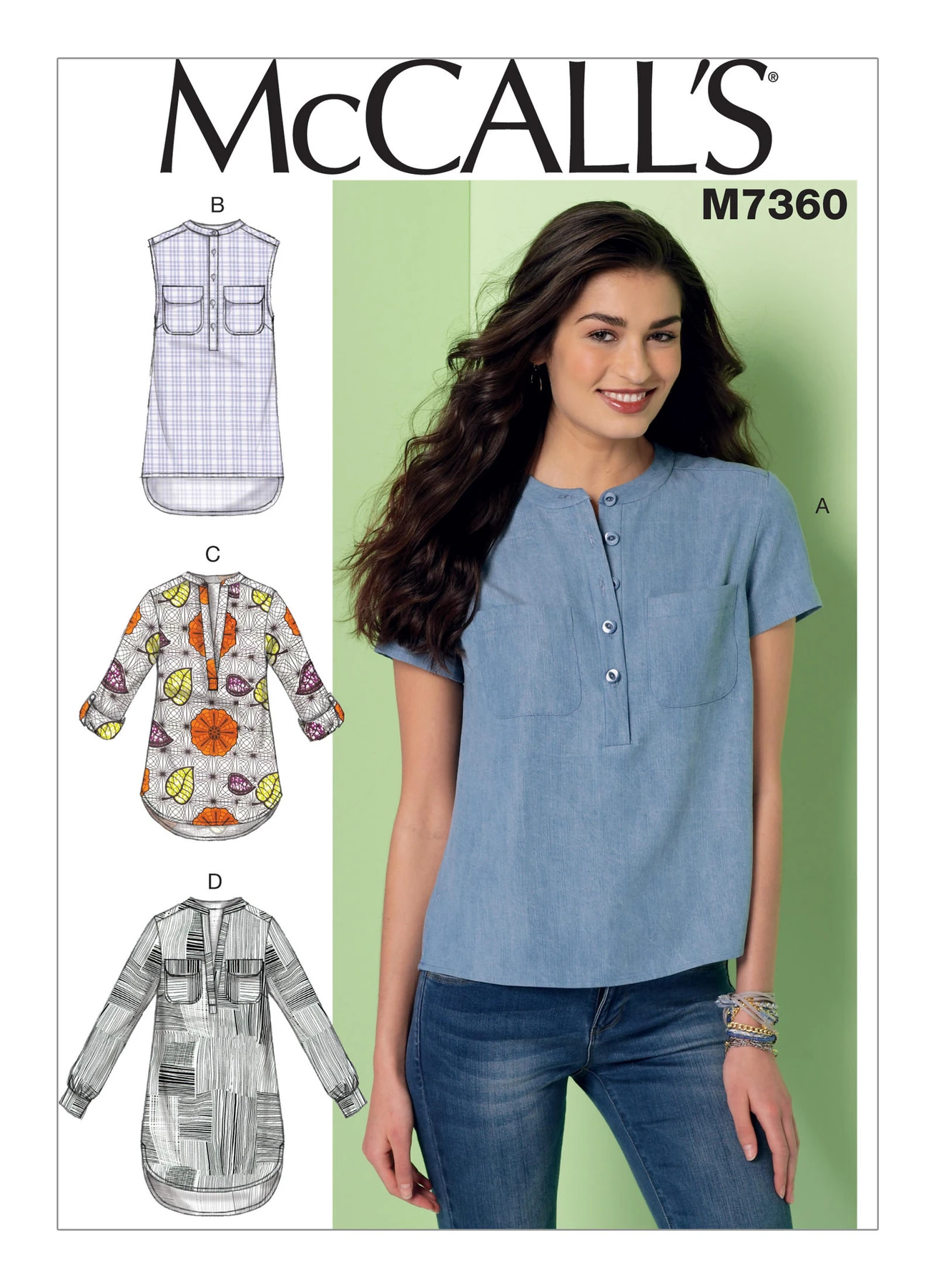 McCall's Sewing Pattern Misses' Henley Tops 1 McCall's Sewing Pattern Misses' Henley Tops