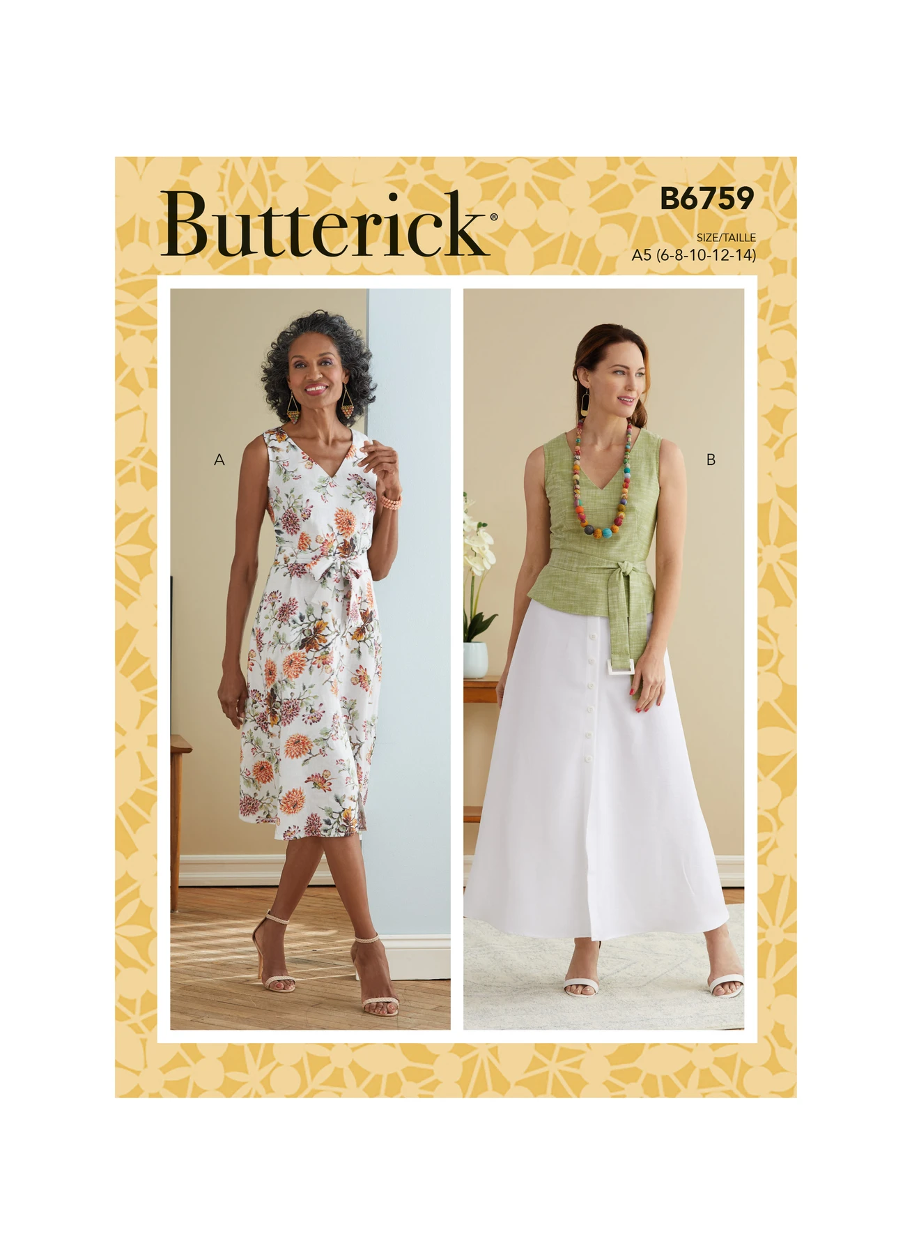 Butterick Sewing Pattern Misses' Dress, Sash & Belt (PDF) 1 Butterick Sewing Pattern Misses' Dress, Sash & Belt (PDF)