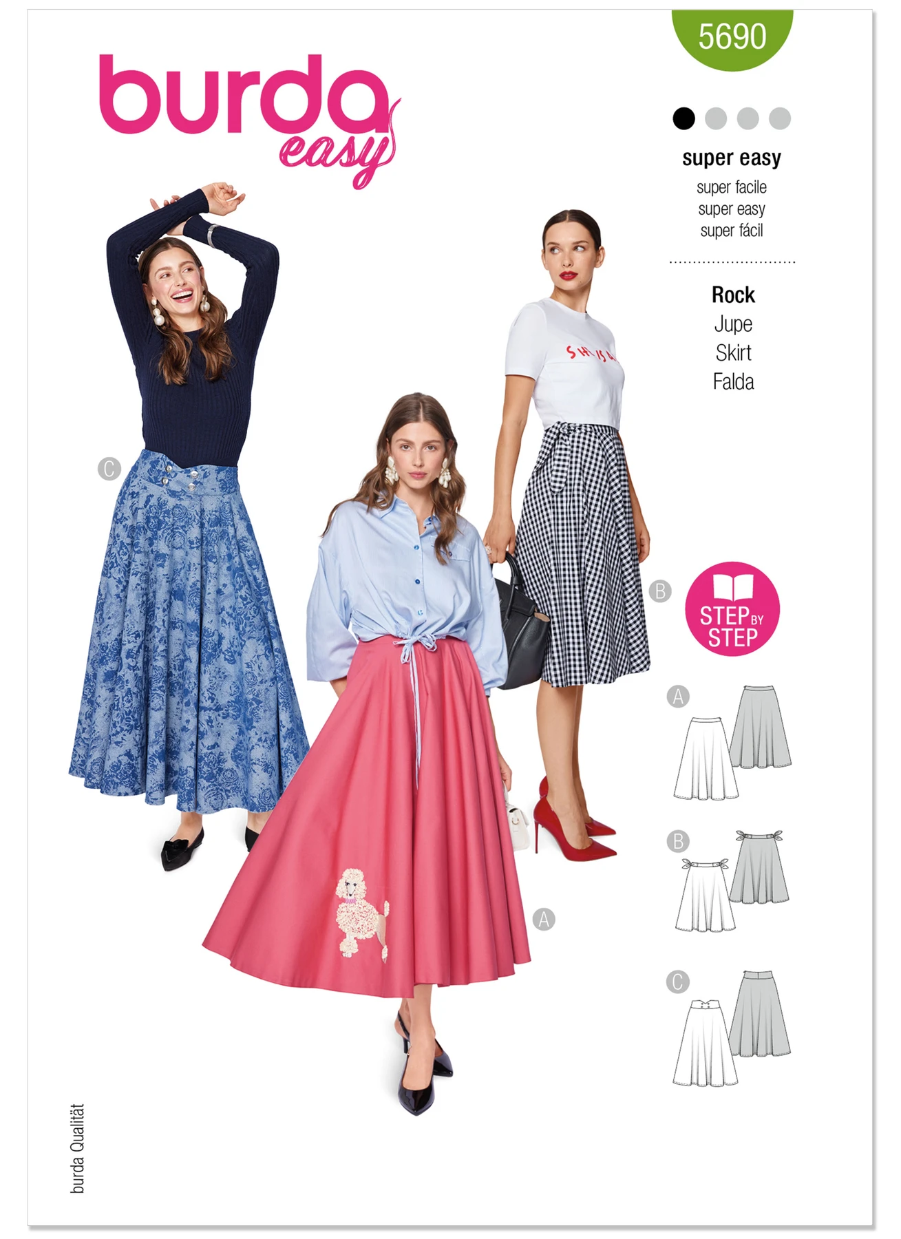 Burda Style Pattern 5690 Misses' Skirts