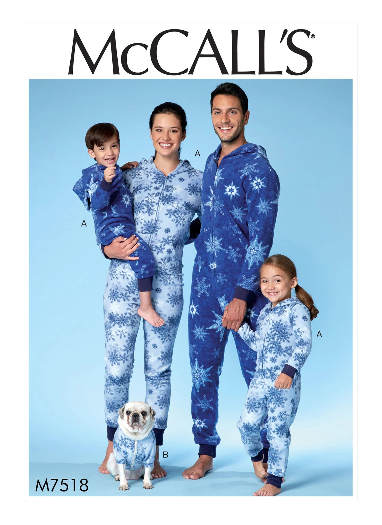 McCall's Sewing Pattern Men's/Misses'/Boys'/Girls'/Children's Hooded Jumpsuits and Dog Coat with Kangaroo Pocket 1 McCall's Sewing Pattern Men's/Misses'/Boys'/Girls'/Children's Hooded Jumpsuits and Dog Coat with Kangaroo Pocket