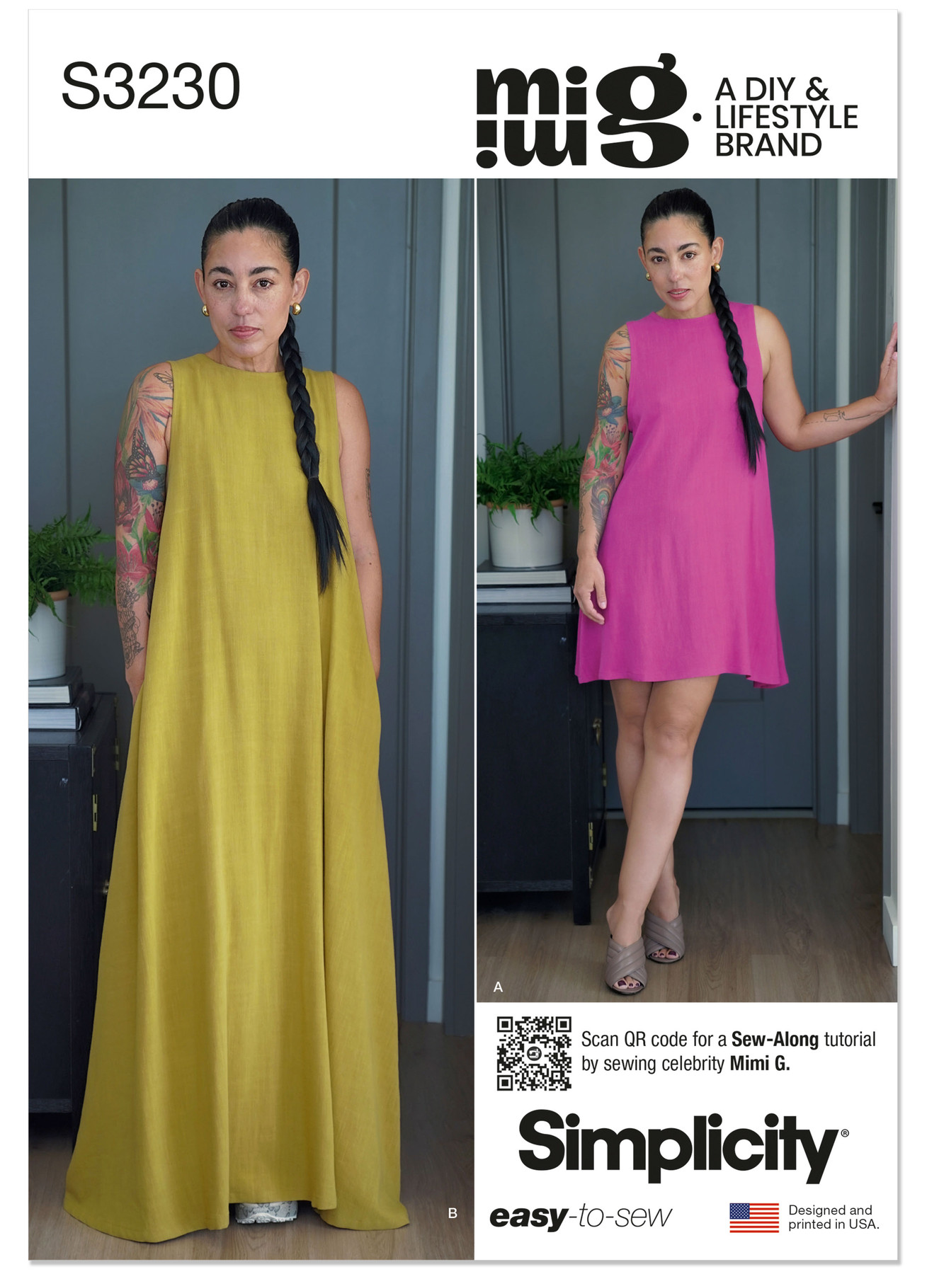Simplicity Sewing Pattern Misses' Tent Dress in Two Lengths by Mimi G Style (PDF) 1 Simplicity Sewing Pattern Misses' Tent Dress in Two Lengths by Mimi G Style (PDF)