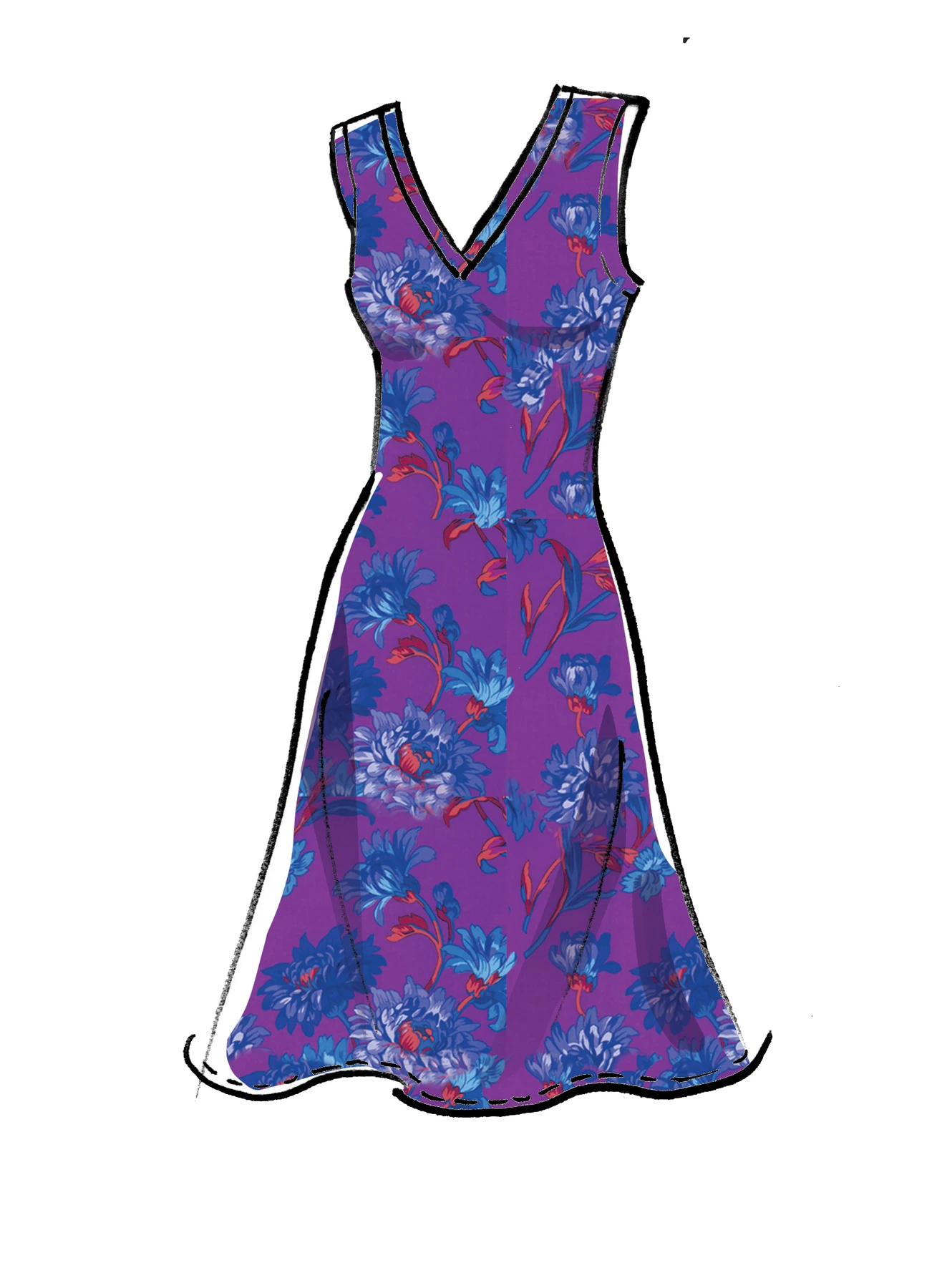 McCall's Sewing Pattern Misses' Knit Dresses with V, Crew or Scoop Necklines (PDF) 3 McCall's Sewing Pattern Misses' Knit Dresses with V, Crew or Scoop Necklines (PDF)