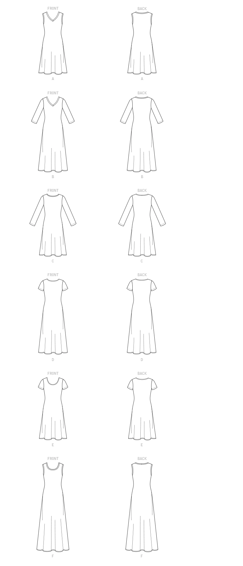 McCall's Sewing Pattern Misses' Knit Dresses with V, Crew or Scoop Necklines (PDF) 5 McCall's Sewing Pattern Misses' Knit Dresses with V, Crew or Scoop Necklines (PDF)