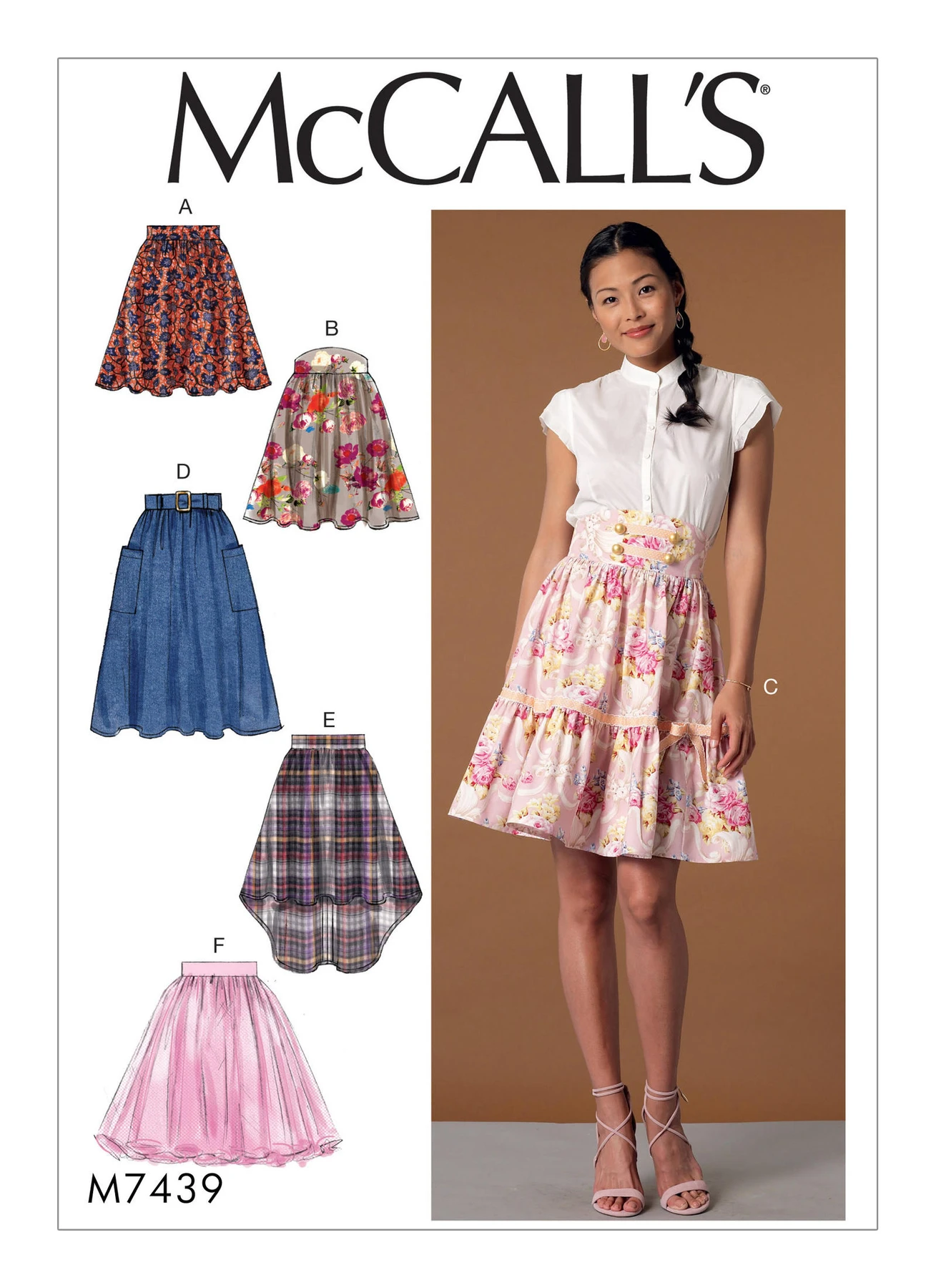 McCall's Sewing Pattern Misses' Gathered and Flared Skirts with Belt (PDF) 1 McCall's Sewing Pattern Misses' Gathered and Flared Skirts with Belt (PDF)
