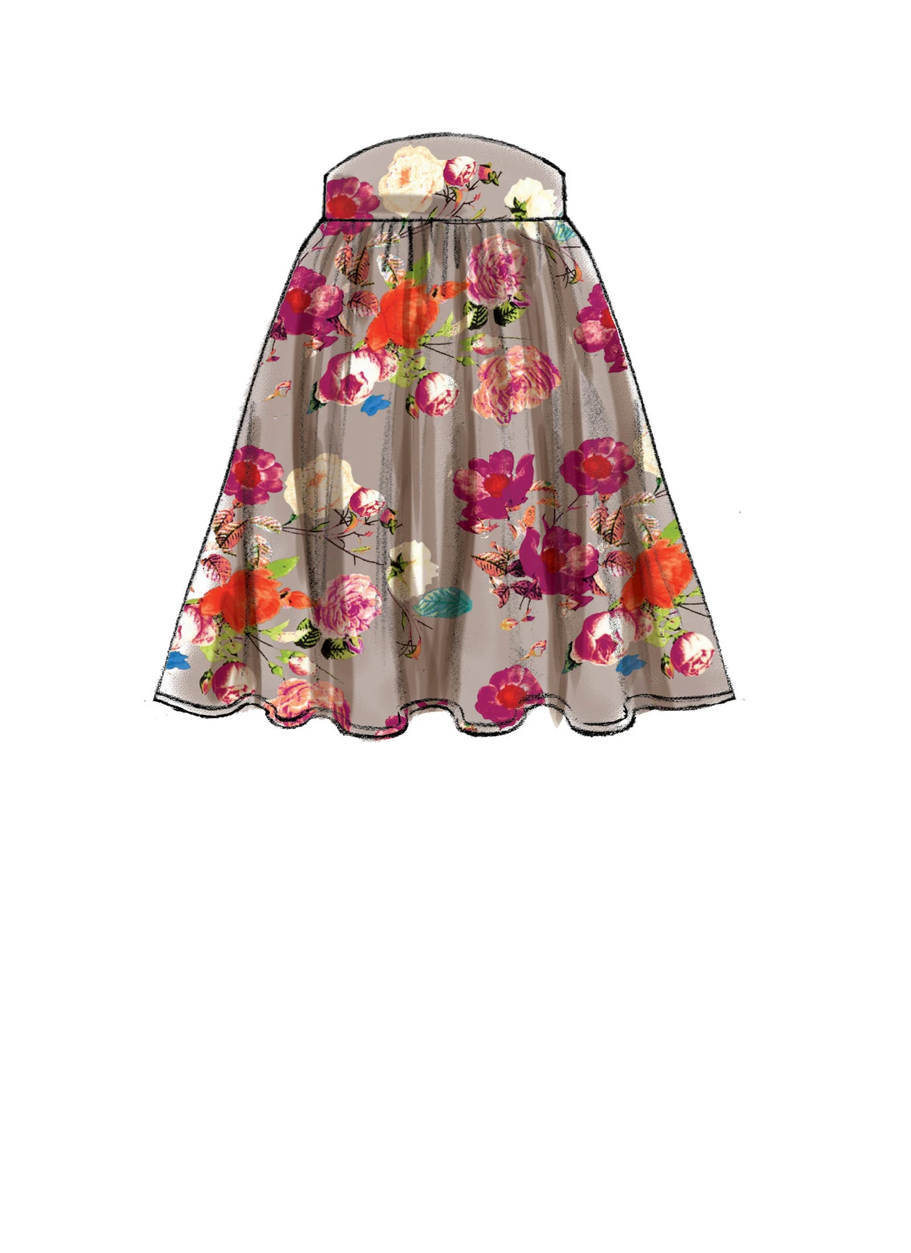 McCall's Sewing Pattern Misses' Gathered and Flared Skirts with Belt (PDF) 3 McCall's Sewing Pattern Misses' Gathered and Flared Skirts with Belt (PDF)