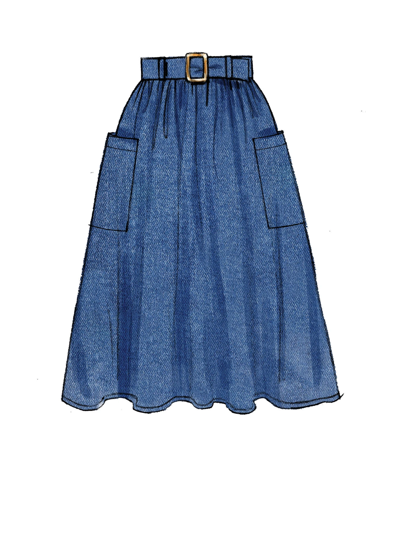 McCall's Sewing Pattern Misses' Gathered and Flared Skirts with Belt (PDF) 4 McCall's Sewing Pattern Misses' Gathered and Flared Skirts with Belt (PDF)