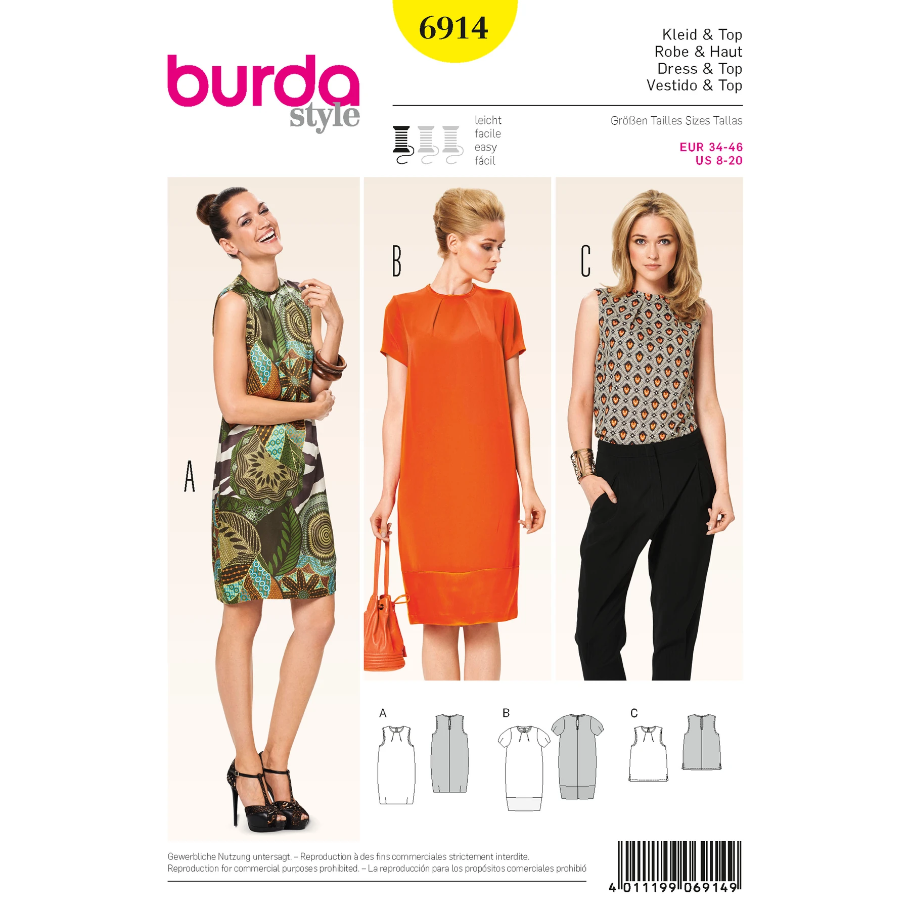 Burda Style Sewing Pattern Top & Dresses 20 Burda Style Sewing Pattern Top & Dresses
