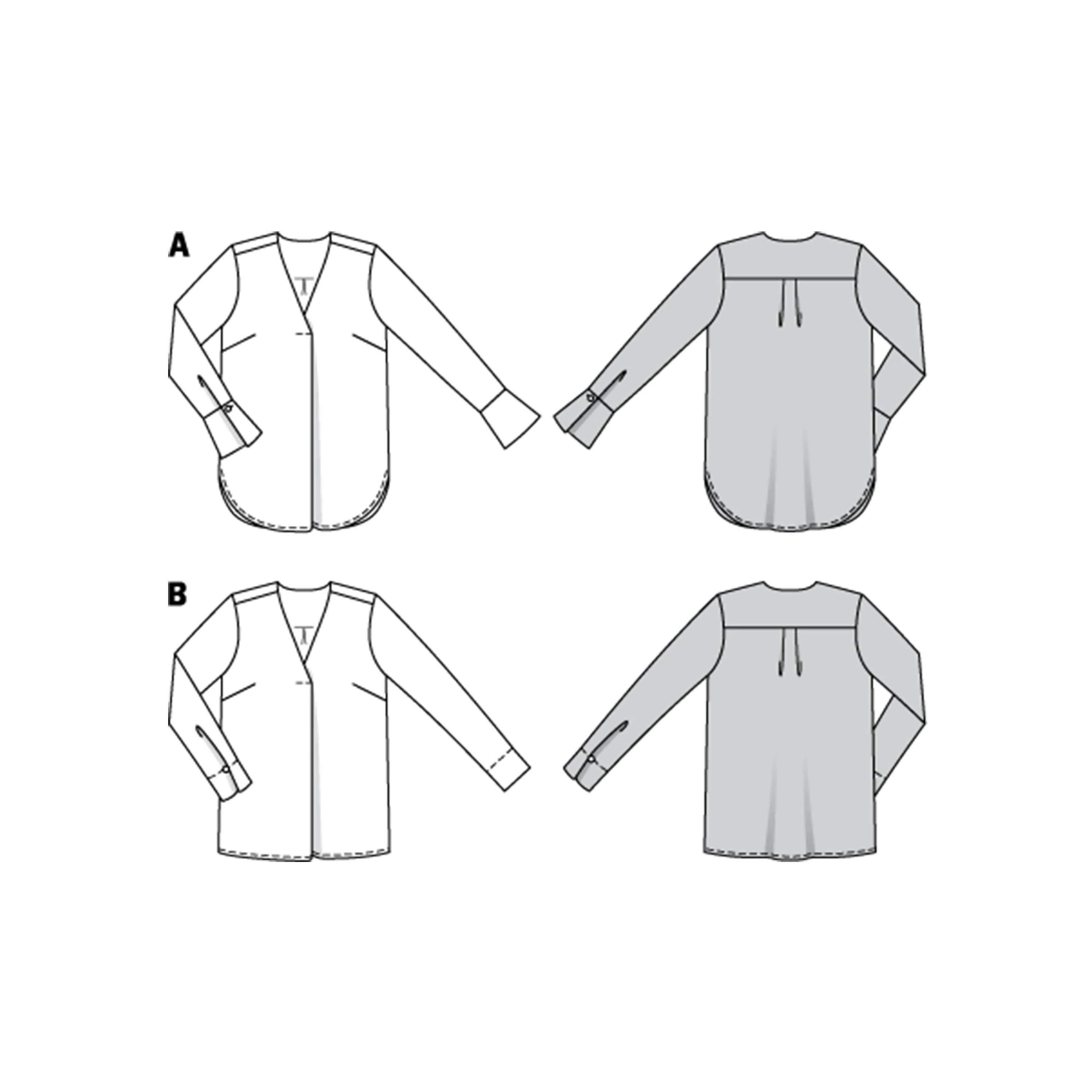 Burda Style Sewing Pattern Women's Blouses Pull-On in Two Lengths 5 Burda Style Sewing Pattern Women's Blouses Pull-On in Two Lengths