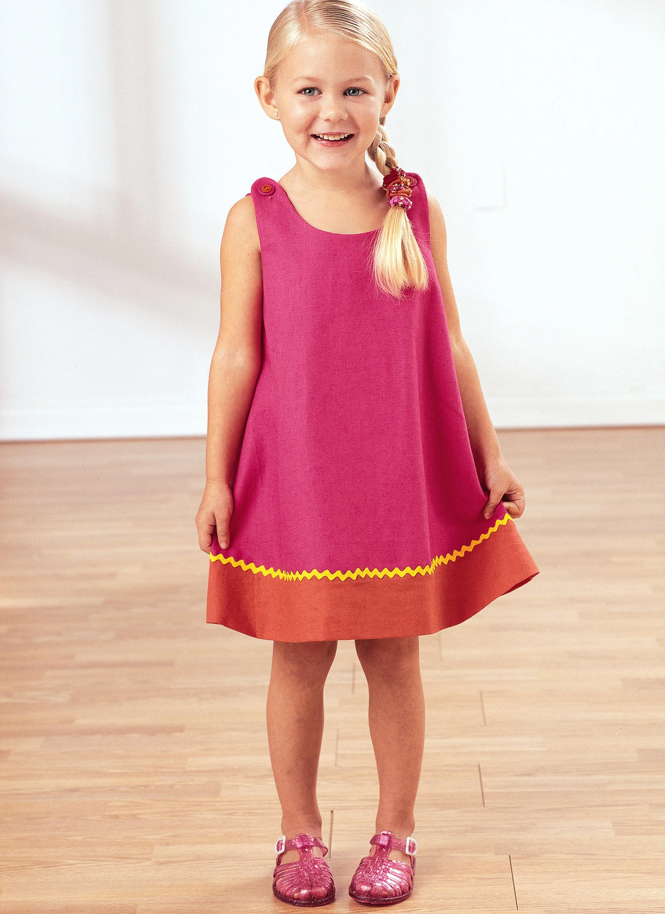 Butterick Sewing Pattern Toddlers'/Children's Button-Shoulder Dresses 2 Butterick Sewing Pattern Toddlers'/Children's Button-Shoulder Dresses