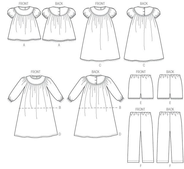 McCall's Sewing Pattern Children's/Girls' Tops, Gowns, Short and Pants (PDF) 9 McCall's Sewing Pattern Children's/Girls' Tops, Gowns, Short and Pants (PDF)