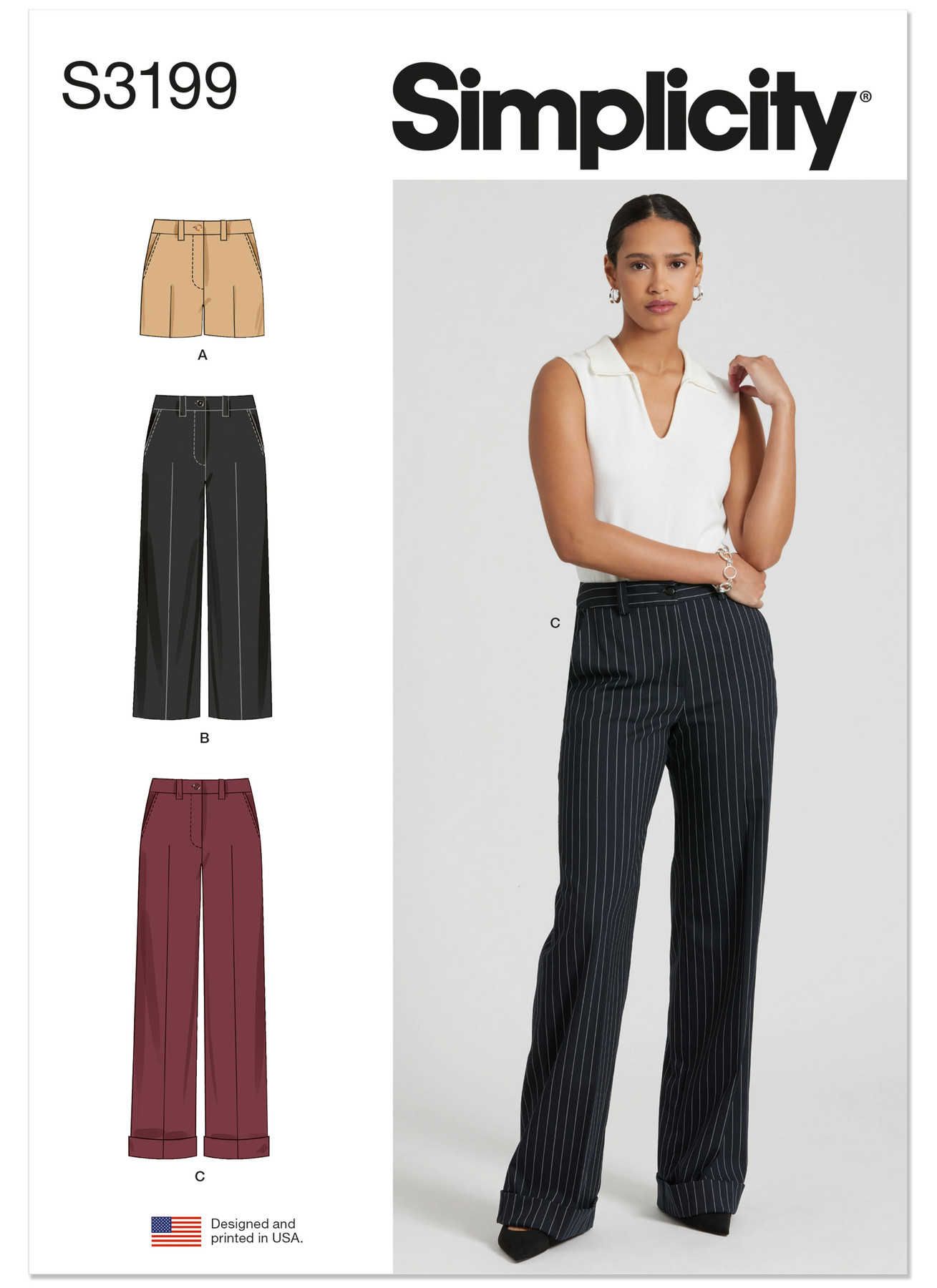 Simplicity Sewing Pattern Misses' and Miss Petite Shorts and Pants 1 Simplicity Sewing Pattern Misses' and Miss Petite Shorts and Pants