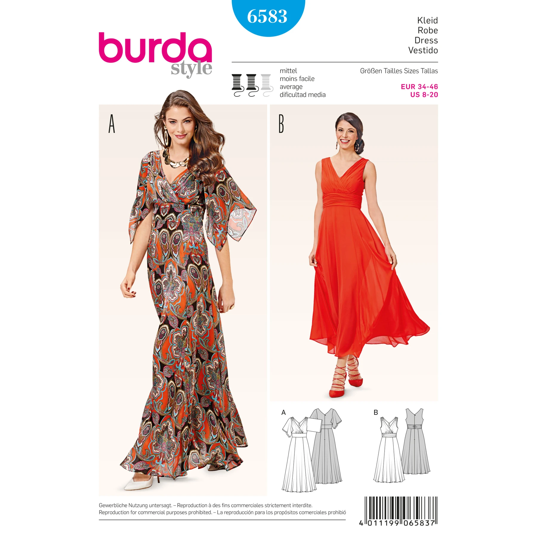 Burda Style Sewing Pattern Dress 1 Burda Style Sewing Pattern Dress