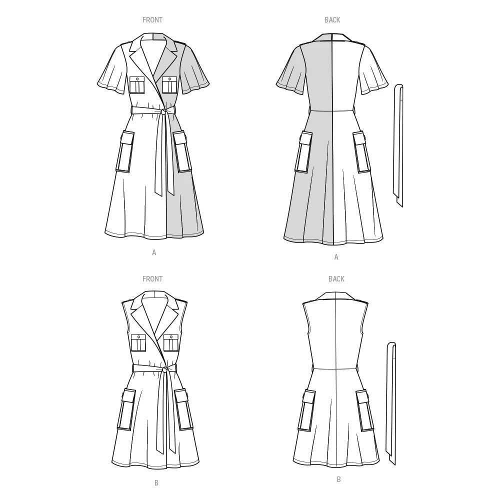 Know Me Sewing Pattern Misses' and Women's Wrap Dress With Belt by Keechii B Style (PDF) 7 Know Me Sewing Pattern Misses' and Women's Wrap Dress With Belt by Keechii B Style (PDF)