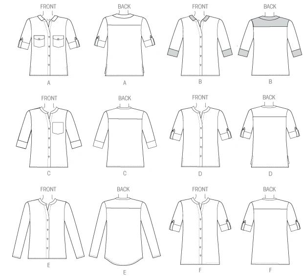 McCall's Sewing Pattern Misses' Button-Down Tops and Tunic (PDF) 10 McCall's Sewing Pattern Misses' Button-Down Tops and Tunic (PDF)