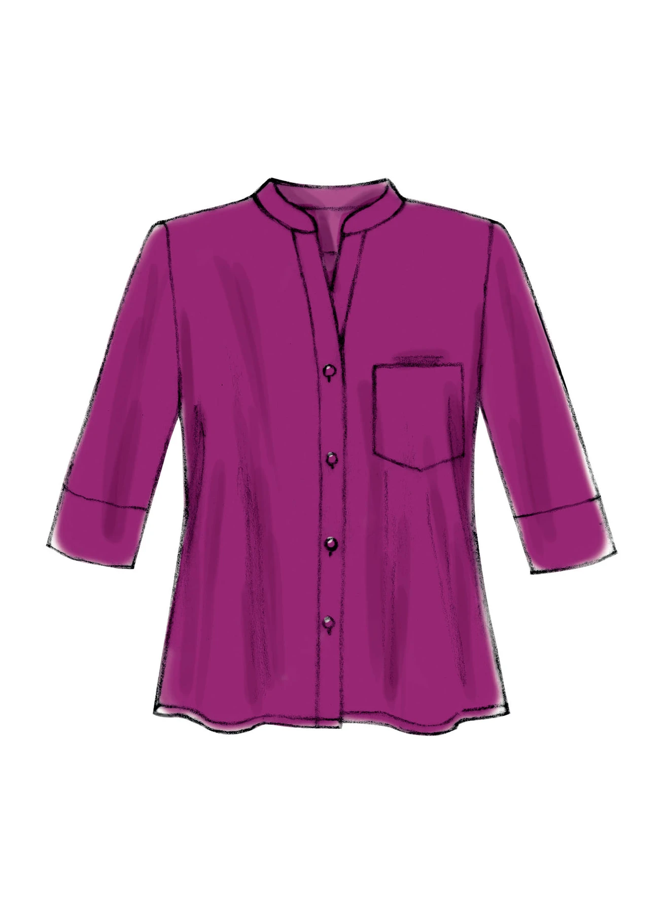 McCall's Sewing Pattern Misses' Button-Down Tops and Tunic (PDF) 6 McCall's Sewing Pattern Misses' Button-Down Tops and Tunic (PDF)