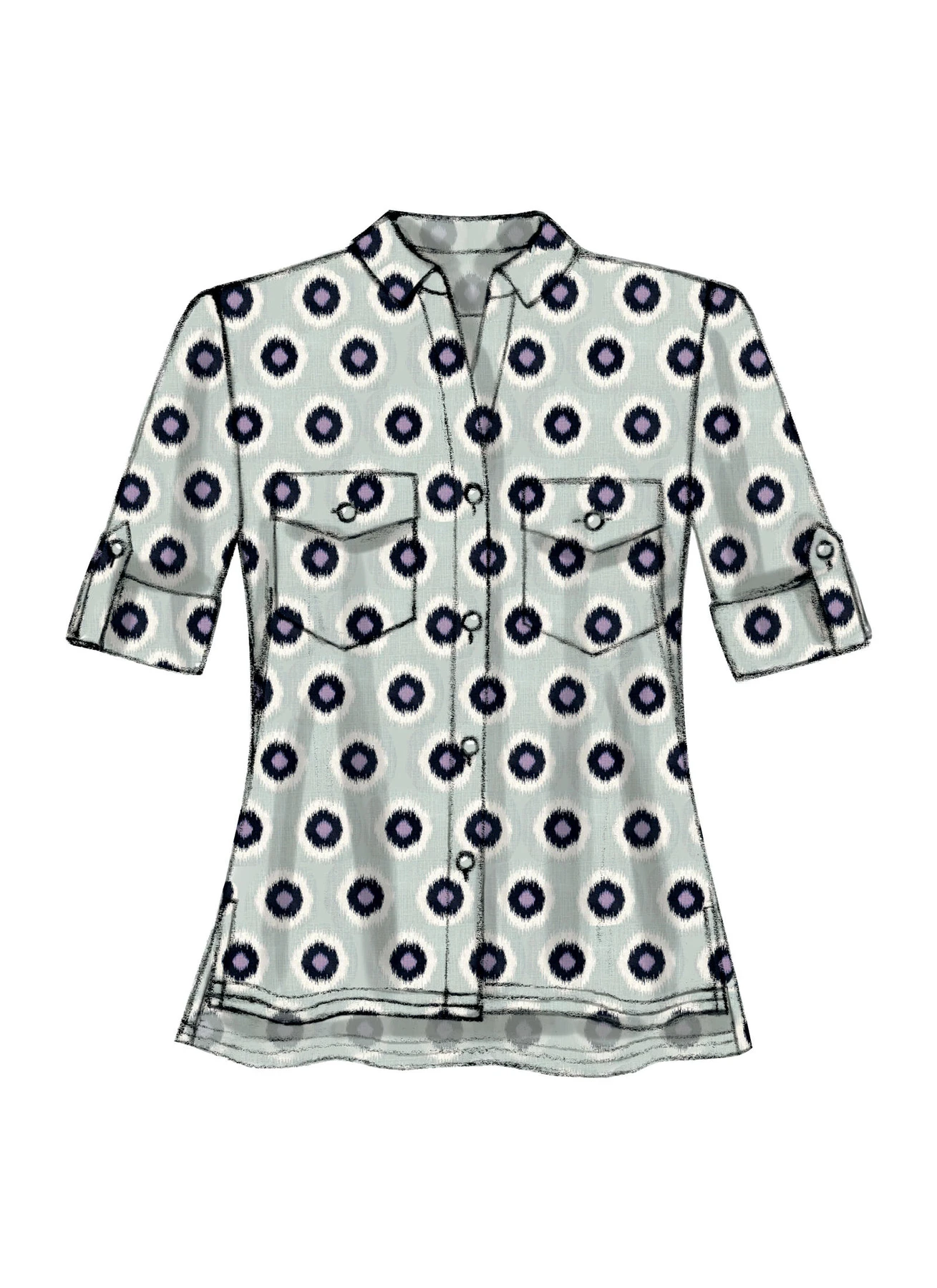 McCall's Sewing Pattern Misses' Button-Down Tops and Tunic (PDF) 8 McCall's Sewing Pattern Misses' Button-Down Tops and Tunic (PDF)