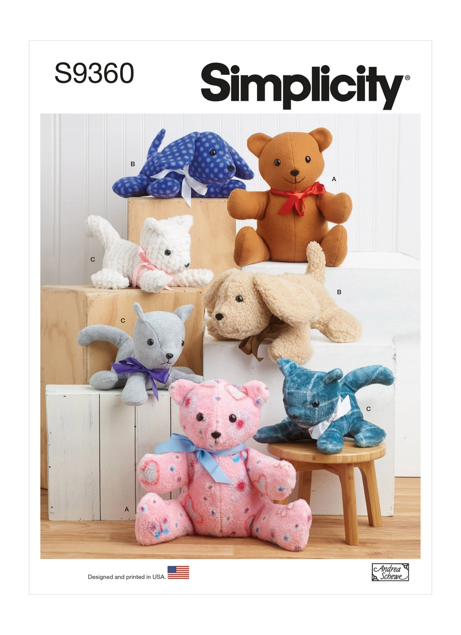 Simplicity Sewing Pattern Plush Animals (PDF) 1 Simplicity Sewing Pattern Plush Animals (PDF)