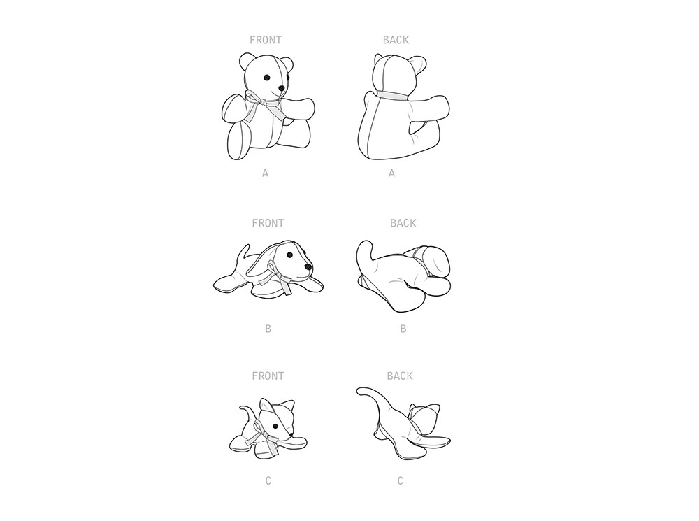 Simplicity Sewing Pattern Plush Animals (PDF) 4 Simplicity Sewing Pattern Plush Animals (PDF)