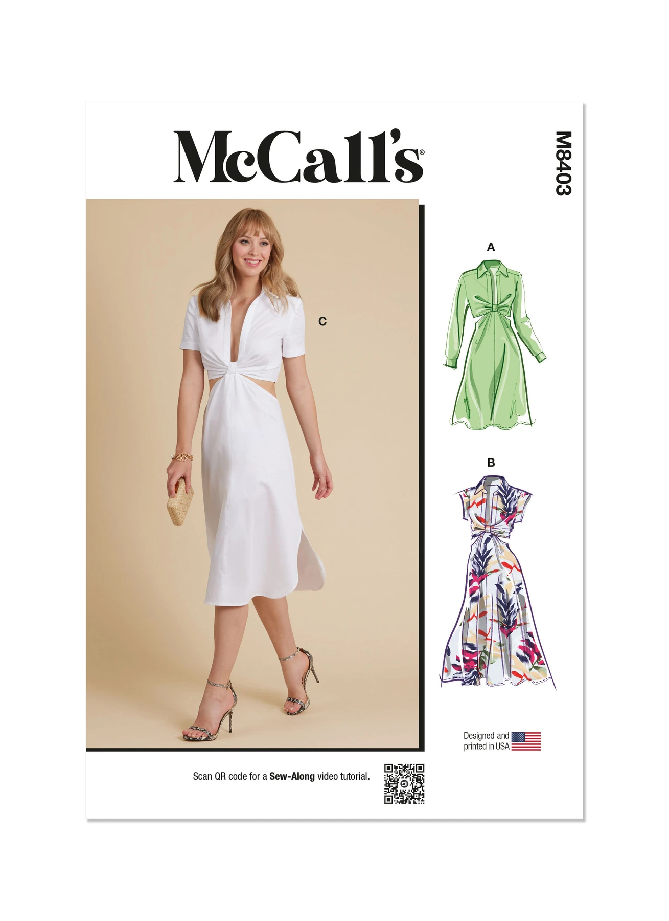 McCall's Sewing Pattern Misses' Dress With Sleeve and Length Variations (PDF) 1 McCall's Sewing Pattern Misses' Dress With Sleeve and Length Variations (PDF)