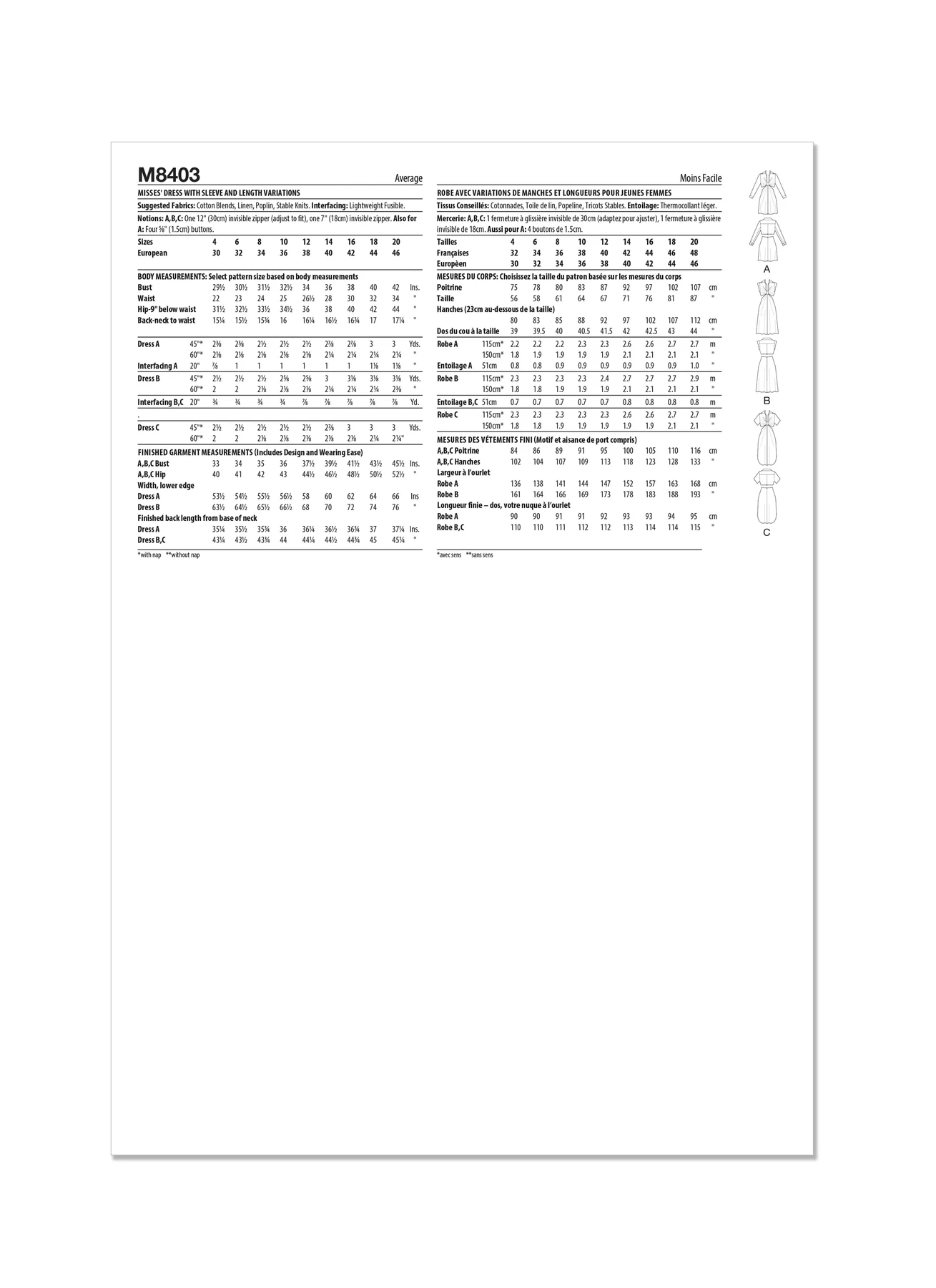 McCall's Sewing Pattern Misses' Dress With Sleeve and Length Variations (PDF) 6 McCall's Sewing Pattern Misses' Dress With Sleeve and Length Variations (PDF)