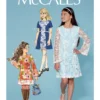 McCall's Sewing Pattern Girls' Princess Seam Dresses with Contrasts (PDF)