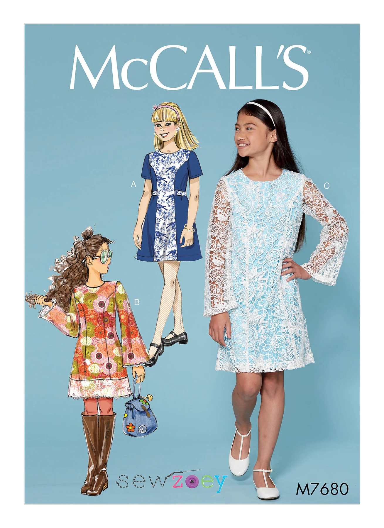 McCall's Sewing Pattern Girls' Princess Seam Dresses with Contrasts (PDF) 1 McCall's Sewing Pattern Girls' Princess Seam Dresses with Contrasts (PDF)