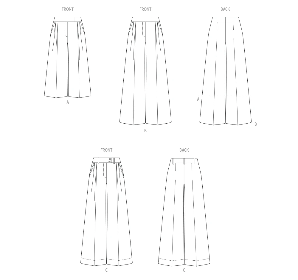 Simplicity Sewing Pattern Misses' Wide Leg Pleated Pants with Length and Waistband Variations (PDF) 8 Simplicity Sewing Pattern Misses' Wide Leg Pleated Pants with Length and Waistband Variations (PDF)