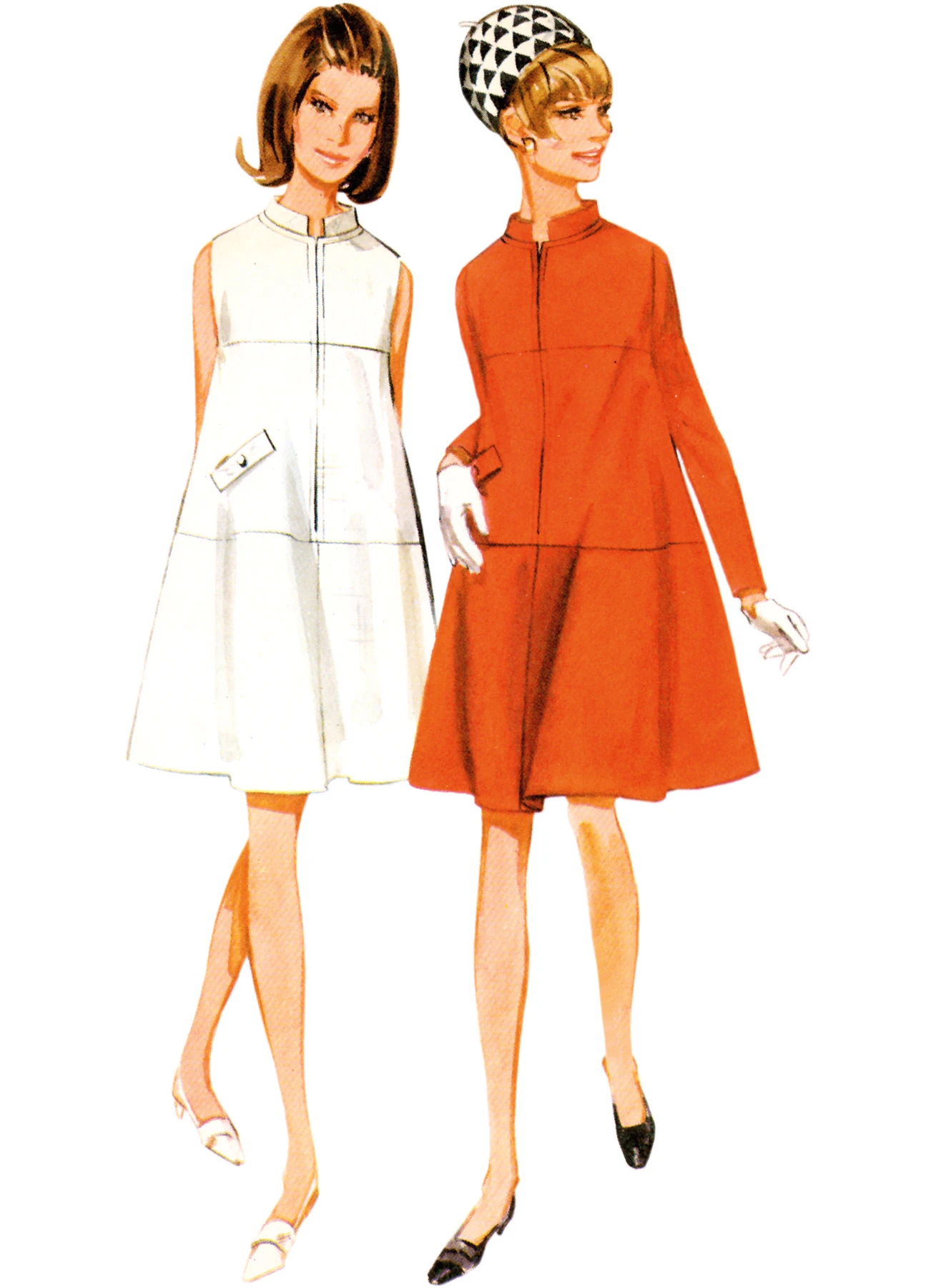 Butterick Sewing Pattern 1960s Misses' Dress with Sleeve Variations 2 Butterick Sewing Pattern 1960s Misses' Dress with Sleeve Variations