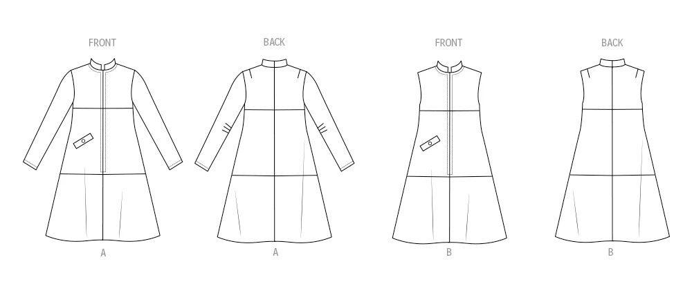 Butterick Sewing Pattern 1960s Misses' Dress with Sleeve Variations 4 Butterick Sewing Pattern 1960s Misses' Dress with Sleeve Variations
