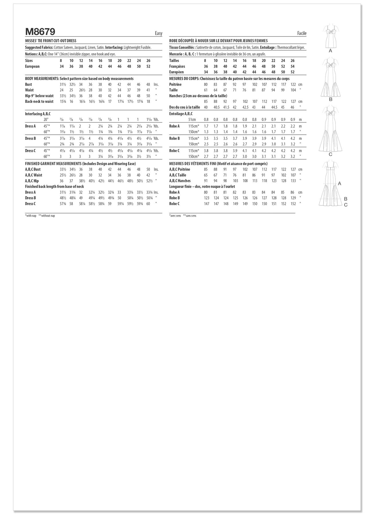 McCall's Sewing Pattern Misses' Tie Front Cutout Dress (PDF) 7 McCall's Sewing Pattern Misses' Tie Front Cutout Dress (PDF)