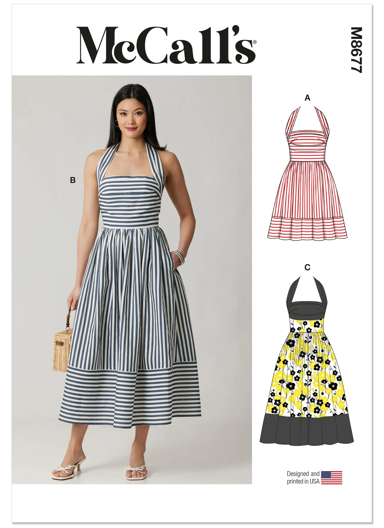 McCall's Sewing Pattern Misses' Ruched Halter Dress in Two Lengths (PDF) 1 McCall's Sewing Pattern Misses' Ruched Halter Dress in Two Lengths (PDF)