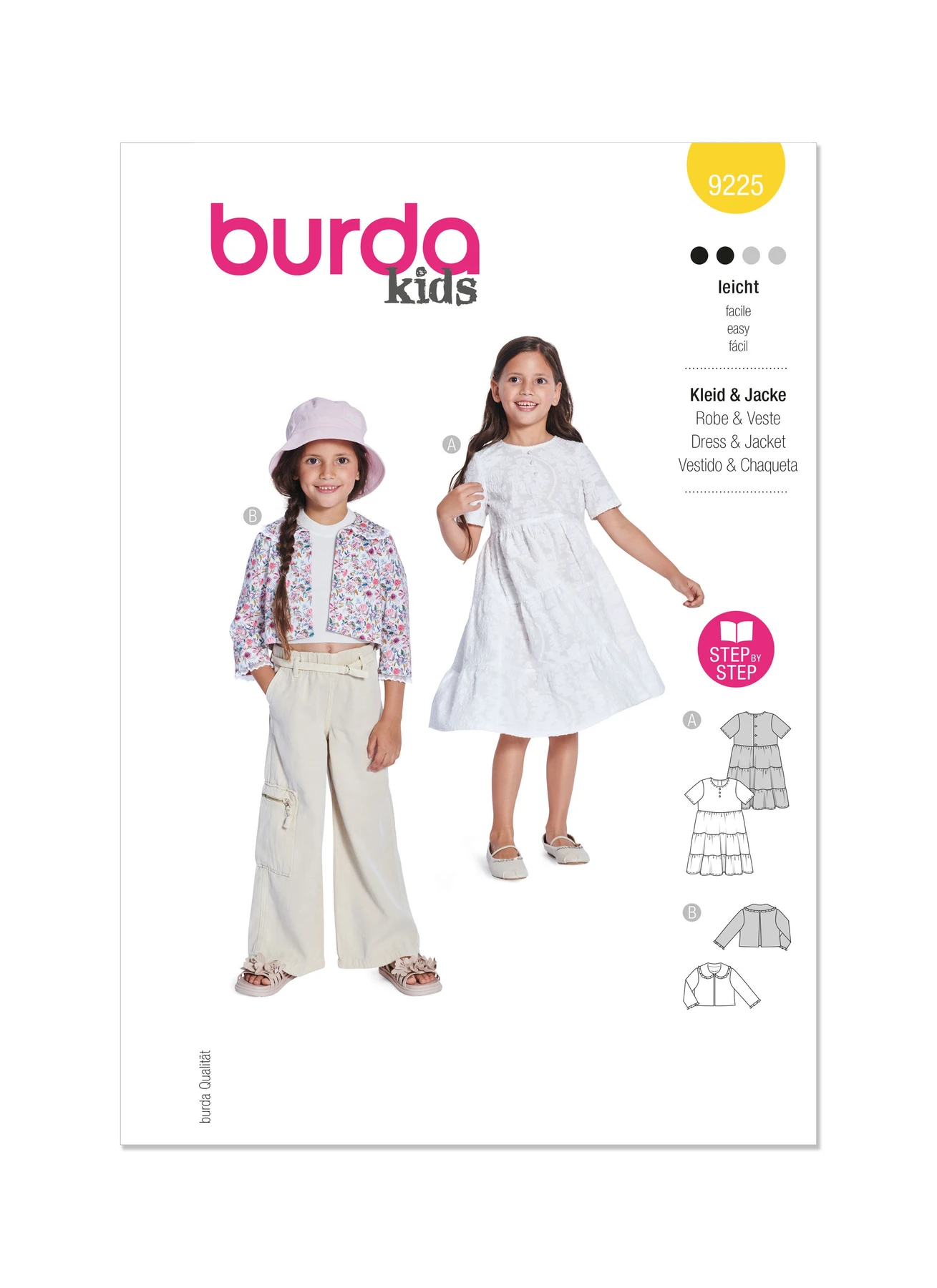 Burda Style Sewing Pattern 9225 Children's Jacket & Dress 1 Burda Style Sewing Pattern 9225 Children's Jacket & Dress
