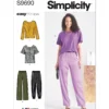 Simplicity Sewing Pattern Misses' Tops and Pull-On Pants