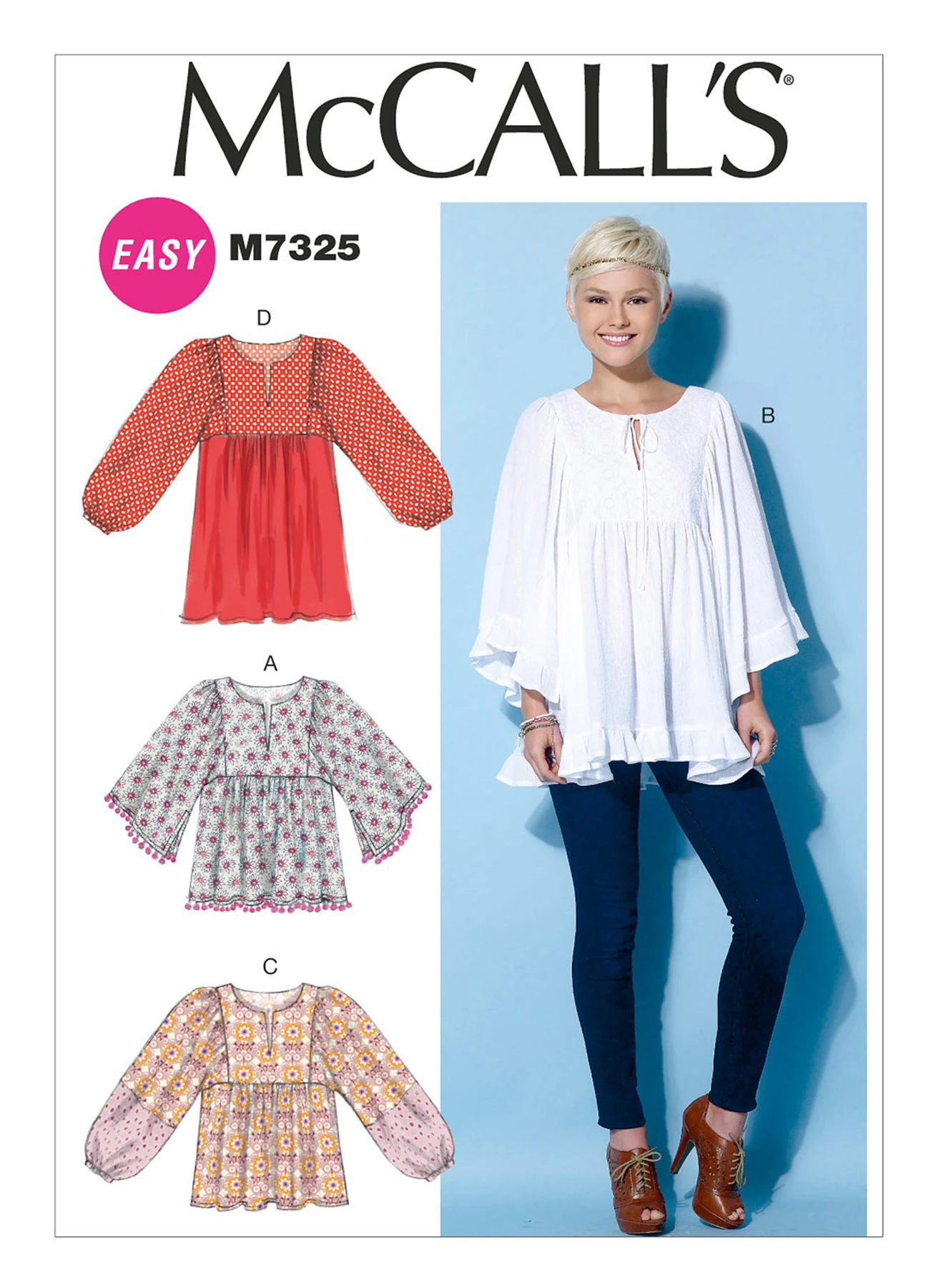 McCall's Sewing Pattern Misses' Gathered Tops and Tunic (PDF) 1 McCall's Sewing Pattern Misses' Gathered Tops and Tunic (PDF)
