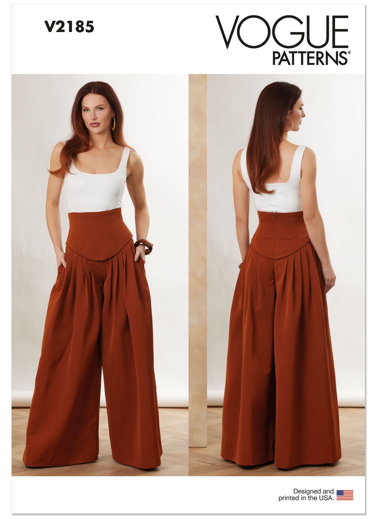 Vogue Patterns Misses' Basque Waist Pleated Pants (PDF) 1 Vogue Patterns Misses' Basque Waist Pleated Pants (PDF)