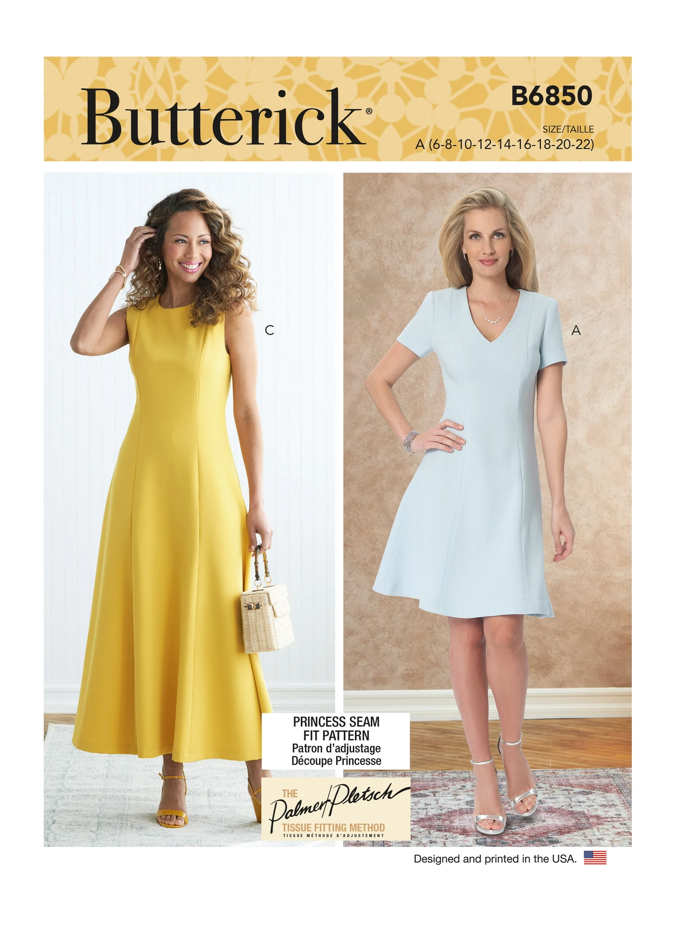 Butterick Sewing Pattern Misses' Jewel or V-Neck Fit & Flare Dresses 1 Butterick Sewing Pattern Misses' Jewel or V-Neck Fit & Flare Dresses