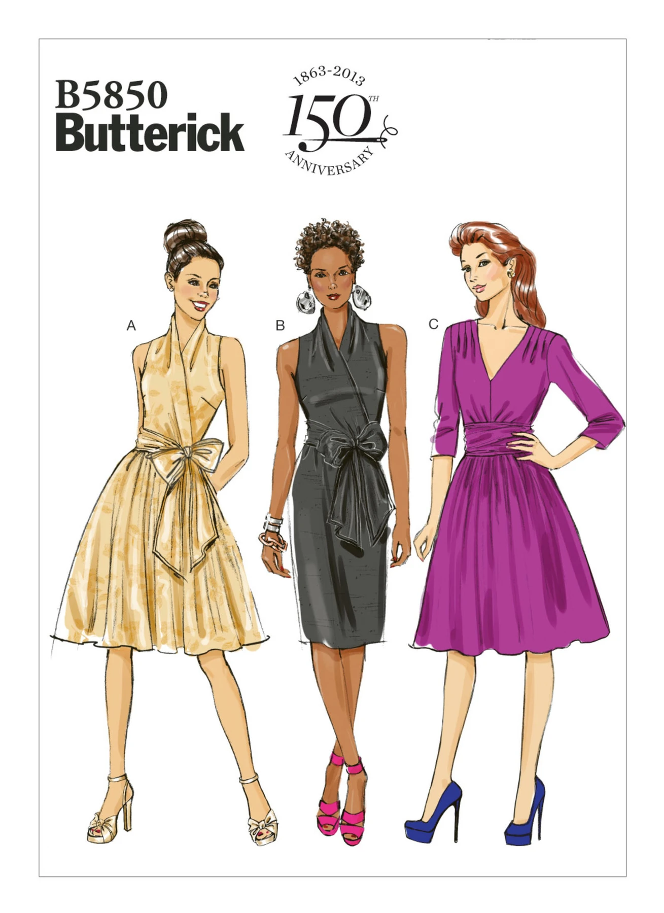 Butterick Sewing Pattern Misses' Oversized Waist-Bow Dresses 1 Butterick Sewing Pattern Misses' Oversized Waist-Bow Dresses